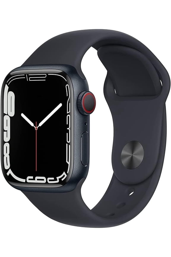 Pre-Owned Apple, Watch Series 7, Aluminum (GPS + Cellular), Midnight Black/41 mm
