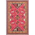 thumbnail image 1 of Unique Loom Sedona Over-Dyed Animals Rug 5' x 8' Rectangle Pink/Beige, 1 of 1