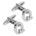 thumbnail image 1 of BodyJ4You 2PC Cufflinks Personalized Initials Letter Q Men's Button Shirt Business Gift, 1 of 6
