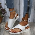 thumbnail image 3 of Women‘s Beach Gladiator Flat Sandal Slippers Buckle Open Toe Thong Sandals, 3 of 9