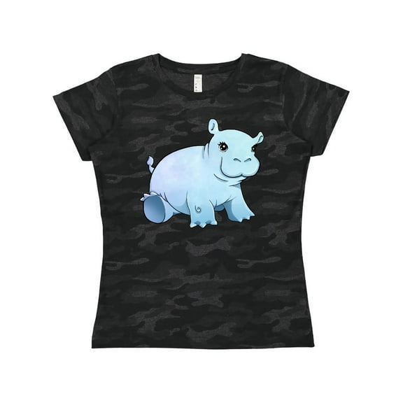 Inktastic Cute Baby Hippo Women's T-Shirt