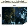 thumbnail image 3 of Peel and Stick Wallpaper Waterproof Forest Starry Night Galaxy Tree Sky Nighttime Tall Trees Leaves Wall Mural Decor Self Adhesive and Removable 100in x 144in, 3 of 8