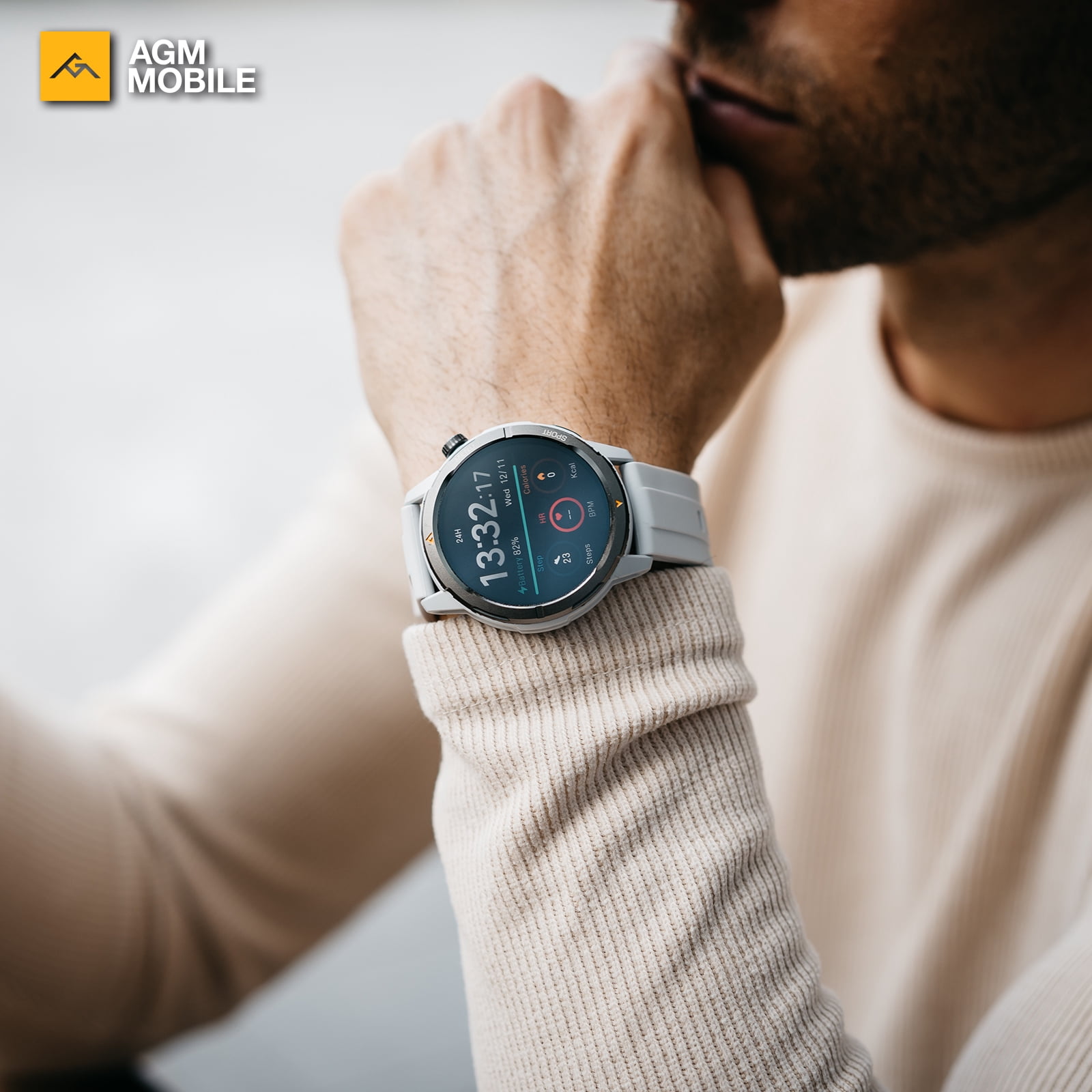 AGM Watch Legion Grey Smart watch waterproof, outdoor, sports