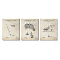 Stupell Industries Hockey Sports Patent Athletic Equipment Diagram Skates Net Canvas Wall Art, 11 x 14, Design by Karl Hronek