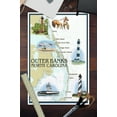 thumbnail image 2 of Outer Banks, North Carolina, Nautical Chart (12x18 Wall Art Poster, Room Decor), 2 of 3