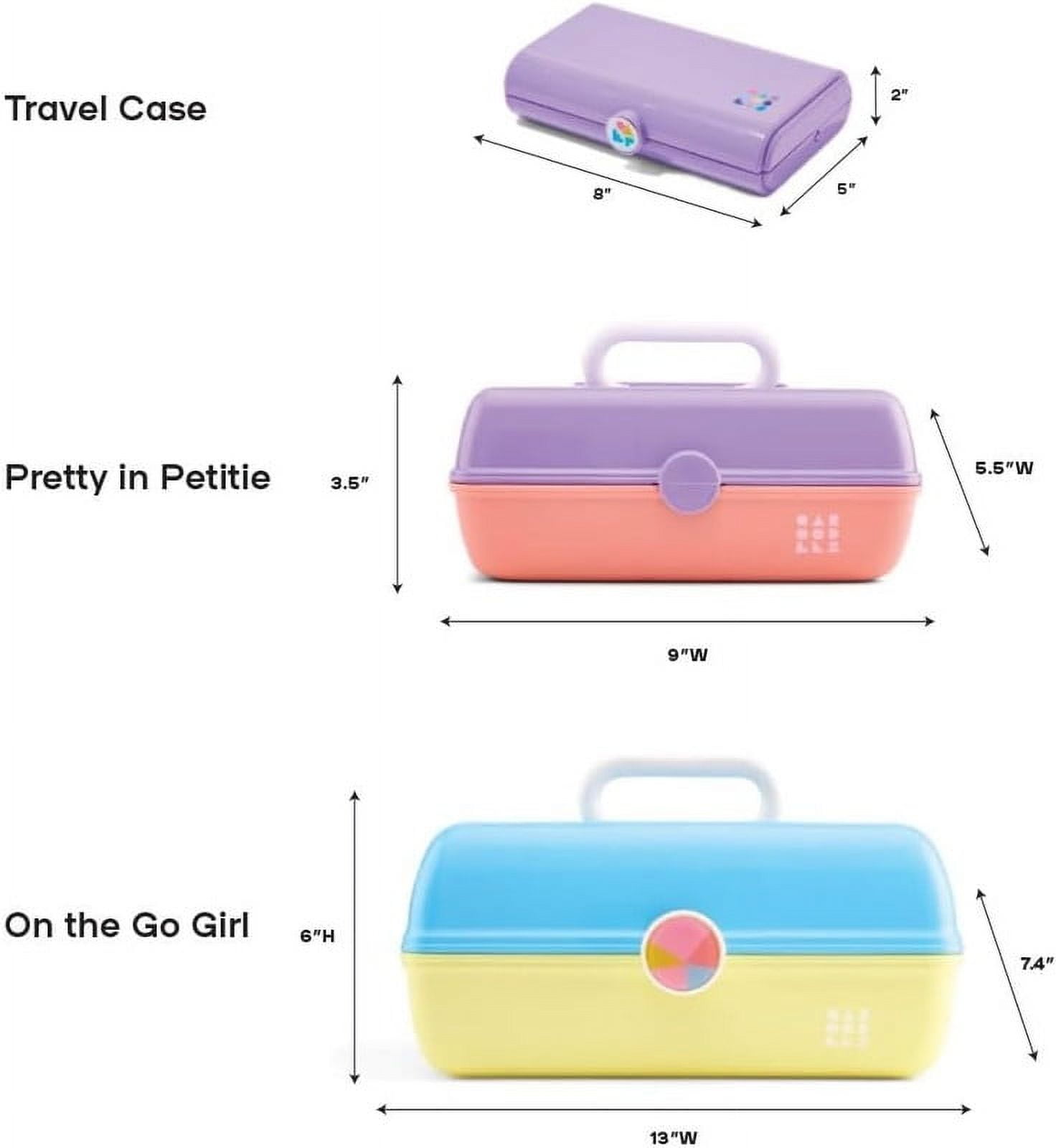 Caboodle Purple Sparkle On The Go Classic Cosmetic Makeup Travel Case W/  Mirror