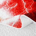 thumbnail image 5 of meiyoeat Neon Lightning Gamer Quilt Full for Teens Boys, Electric Orange Red Gaming Full Bedspread Sets, 3pcs 1 Coverlet and 2 Pillowcases, 5 of 7