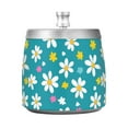 thumbnail image 7 of Yayeee Ashtray with Lid for Cigarette Smokeless Stainless Steel Home Ash Holder, Small Daisy, 7 of 7