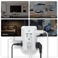 thumbnail image 7 of Multi Plug Outlet, USB Wall Charger, Surge Protector, 7 Outlet Extender with 4 USB  Ports (2 USB C) 1680J Power Strips Outlets with Night Light, Wall Plug Adapter Spaced for  Travel Office, 7 of 7