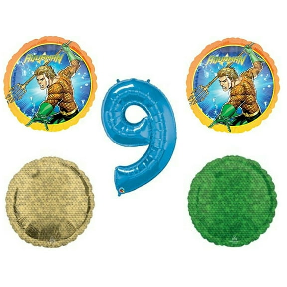 Aquaman 9th Birthday Party balloons Decorations Supplies