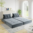 thumbnail image 4 of HNEBC Convertible Folding Sofa Bed with Pillows, Twin Size Sleeper Chair Floor & Futon Couch, Folding Sleeping Mattress for Living Room/Guest/Home Apartment/Loft/Dorm/Home Office (Dark Gray, 2 PCS), 4 of 8