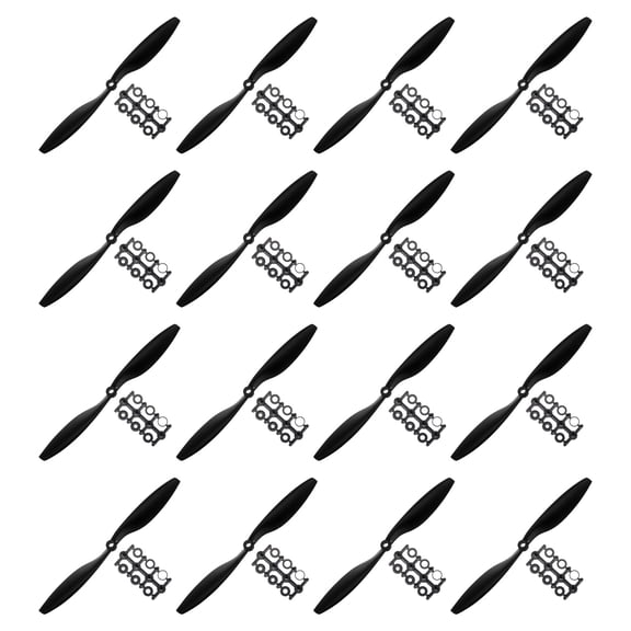 1045 Propellers CW CCW 10x4.5 Prop 2-Vane Fixed-Wing Black Replacement Props with Adapter Rings, 16 Pack