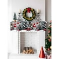 thumbnail image 5 of Christmas Gnomes Mantel Scarf Fireplace Decorations for Living Room, Winter Farmhouse Xmas Balls Tree Fireplace Mantel Scarf Cover Runner for Halloween/Thanksgiving/Christmas Decor 90"x17", 5 of 6