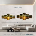 thumbnail image 4 of Elephant Stock Glowing Beach Sunset Wall Art - Horizontal Multi Panel Canvas - Living Room Wall Decor - Nature Multi Panel - Black And Brown Decor - 92" x 42", 4 of 8