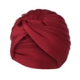 thumbnail image 4 of Women Fashion Solid Lightweight India Hat Muslim Ruffle Beanie Turban Wrap Cap, 4 of 9