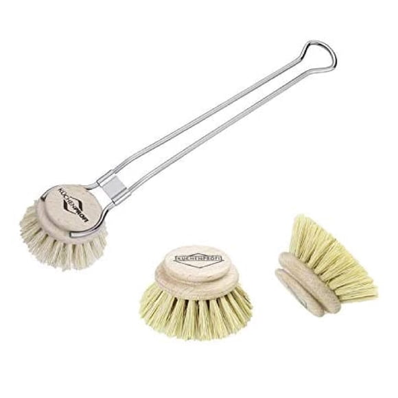 Kuchenprofi Brosse à Vaisselle Classique et Recharge de Rechange, Lot de 2