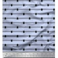 thumbnail image 1 of Soimoi Blue Modal Satin Fabric Stripe & Beetles Insects Decor Fabric Printed Yard 42 Inch Wide, 1 of 1