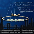 thumbnail image 2 of Gem Stone King 18K Yellow Gold Plated Silver Bracelet for Women Mystic Topaz Moissanite (3.01 Cttw), 2 of 5