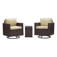 thumbnail image 1 of Crosley Ensemble de Conversation en Osier 3 Pcs pour Patio en Brun et Sable, 1 of 5
