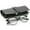 Black-Black / Clear, variant on zeroUV Unisex Retro Square Clear Lens Horn Rimmed Half-Frame Eyeglasses 50mm (Black-Gold /Clear) - 50mm