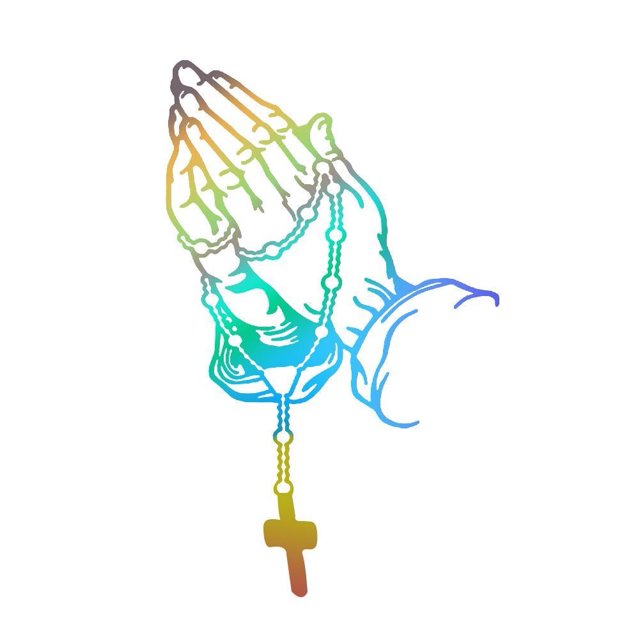 Clerance! Green 32x20cm Personalized Rosary Gesture Car Sticker Car Sticker Car Sticker Can Come To Pi