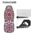 thumbnail image 3 of POLERO Car Decor Auto Interior Front Seat Protector for Sedans and Trucks, Washable Polyester Seat Cover Set of 2, Pink Mandala Floral, 3 of 4