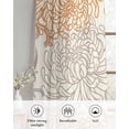 thumbnail image 6 of Orange Chrysanthemums Sheer Curtains 63 Inch Length 2 Panels Set for Living Room/Bedroom, Watercolor Flowers Country Blossom Kitchen Curtains Grommet Semi-Sheer Curtains Window Treatments 42"x63"x2, 6 of 7