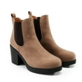thumbnail image 3 of BURUDANI Women Fall Chunky-Heel Chelsea Ankle Booties Slip-On Elastic High-Heeled Boots, 3 of 3