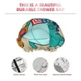 thumbnail image 5 of Kll Cool Dino Playing Skateboard Pattern Shower Cap & Bath Cap For Women,Reversible Oversized Waterproof Shower Caps For All Hair Lengths,Elastic Reusable Bathing Hair Cap, 5 of 9