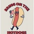 thumbnail image 2 of Americana Bring On The Hotdogs Long Sleeve Adult Hooded Sweatshirt-Medium-Black, 2 of 3