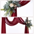 thumbnail image 4 of 2 Panels Chiffon Wedding Arch Drapes,6 Yards Elastic Tulle Backdrop Curtain Panels for Weddings Baby Shower Birthday Party Ceremony Reception Decoration Photography Props Wine Red, 4 of 7