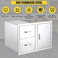 thumbnail image 2 of Qinaqin Stainless Steel Gabinete Puerta y Cajón Combo Left Right Trash 28\, 2 of 6