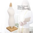 thumbnail image 4 of Mannequin de Robe pour Poupée, Mannequin de Robe pour Poupée de 12,2 Pouces Support d'Exposition de Robe en Tissu Support de Table Mannequin de Couture pour Robes Présentoir de Vêtements avec Base en Bois pour la Couture, 4 of 7
