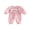 Pink, variant on Spewahor Infant Baby Girls Easter Spring Romper 0 3 6 12 18 Months Doll Collar Puff Long Sleeve Bunny Floral Embroidery Plaid Print Jumpsuit