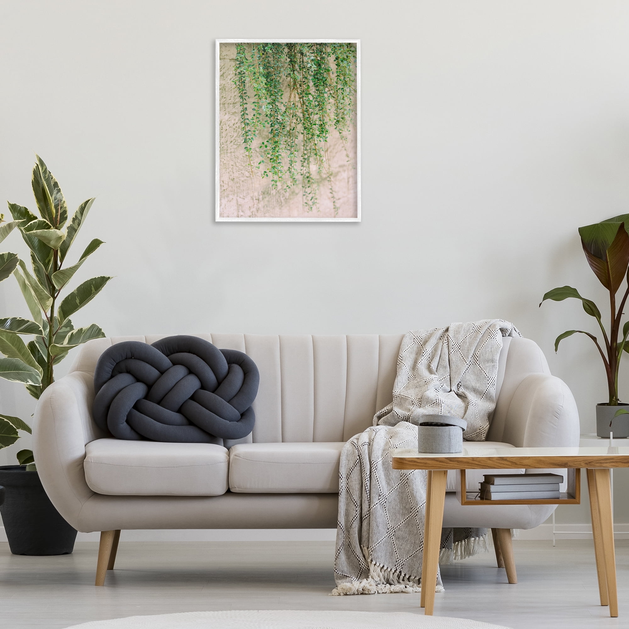 Stupell Industries Hanging Ivy Vines Botanical & Floral Photography White Framed Art Print Wall Art, 24 x 30