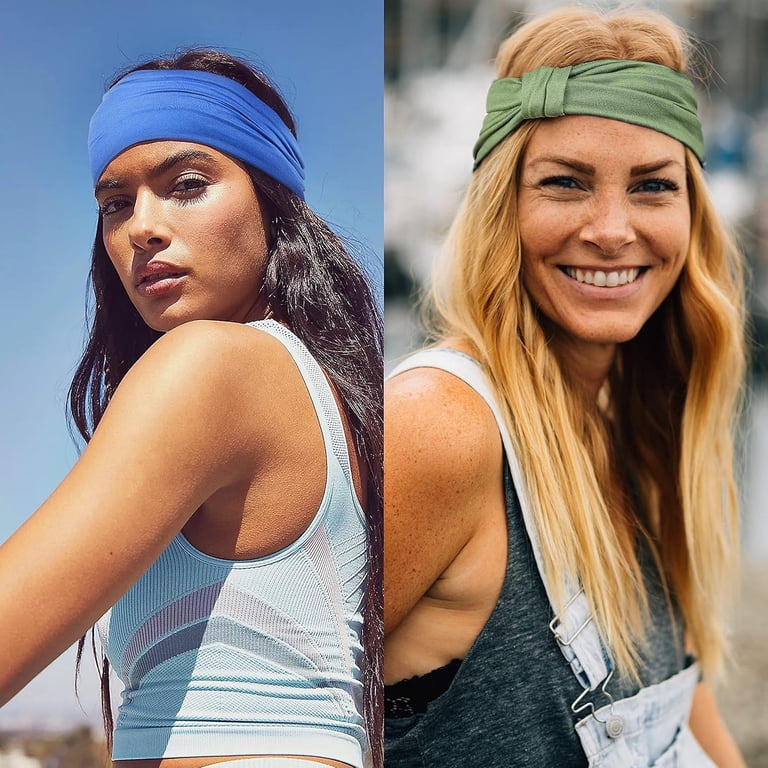 ZHUYING 6 Pack Wide Headbands for Women Elastic Yoga Running  display picture 1