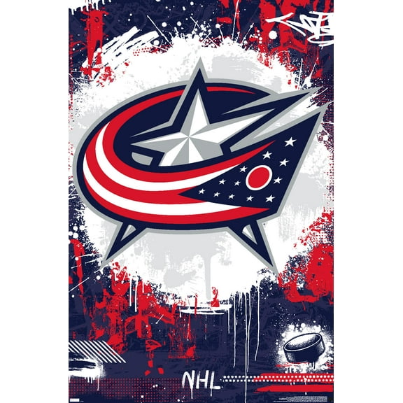 NHL Columbus Blue Jackets - Maximalist Logo 23 Wall Poster, 22.375" x 34"