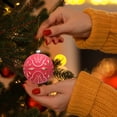 thumbnail image 7 of Christmas Tree Ornaments, Pink Christmas Decor 6-Piece 3 Inch Pink and Gold Painted Hanging Balls, Christmas Ornaments Set, Decorative Hanging Ornaments for Mall, Hotel, Home, 7 of 7