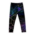 thumbnail image 4 of Frostluinai 3-8Y Little Girls Spider Web Leggings Halloween s Stretch Yoga Gym Leggings Slim Fit Holiday Party Tights for Kids, 4 of 6