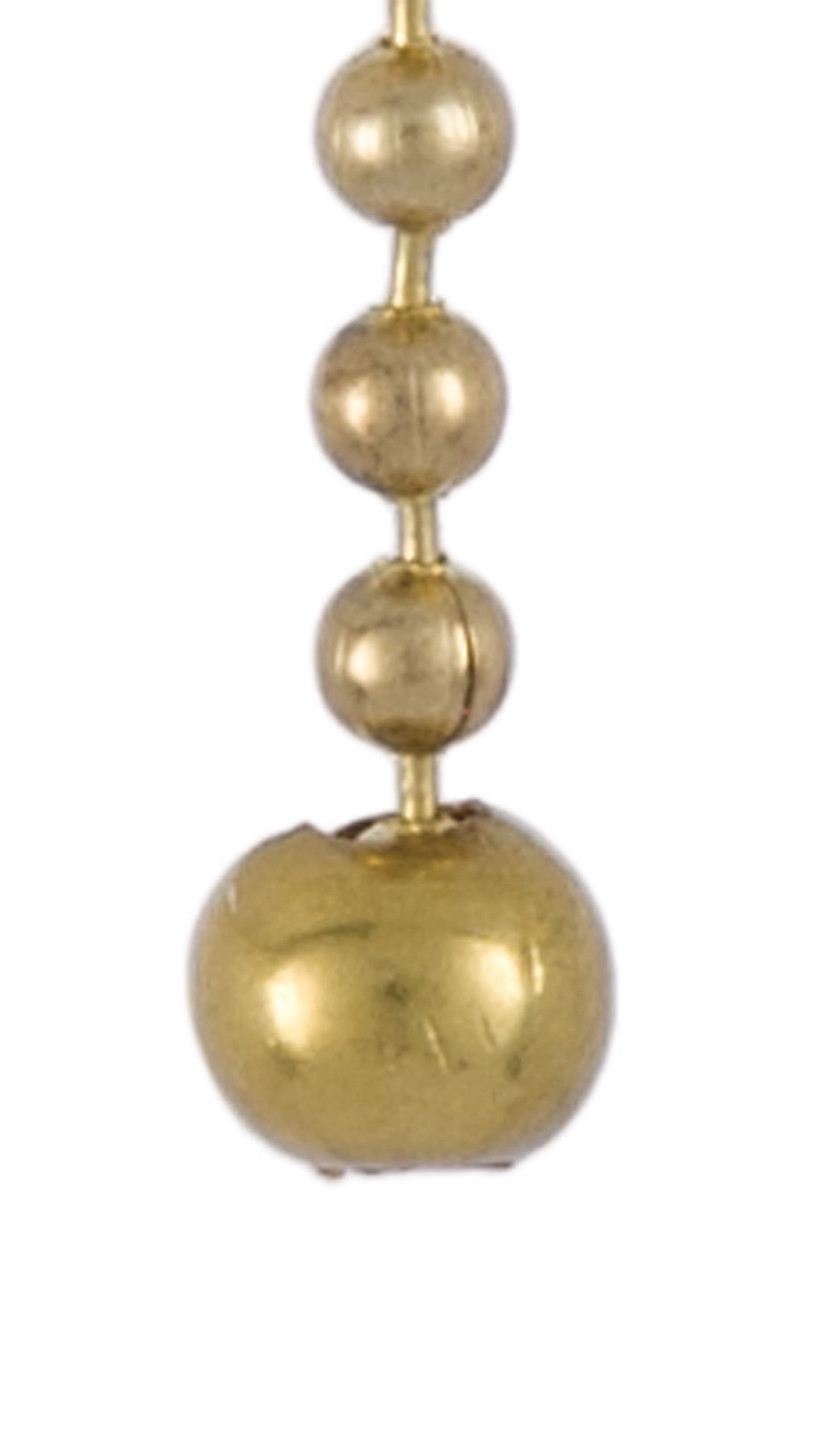 B&P Lamp® Unfinished Brass Ball Pull, 1/4" diameter, for 6 Bead Chain