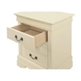thumbnail image 4 of Maklaine Contemporary Wood Veneers 3 Drawer Nightstand in Beige, 4 of 5