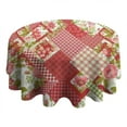 thumbnail image 4 of Pioneer Flower Floral Print Pattern Round Tablecloth 60"x60",Wrinkle Wipeable Table Cloth for Kitchen Dining Room Picnic Patio Party, 4 of 6