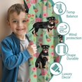 thumbnail image 3 of Blackout Kids Curtains,Rottweiler with Floral Childrens Insulated Curtains Set Of 2,Bedroom Essentials,Toddler Room Decor 42x84in(106x213cm), 3 of 4
