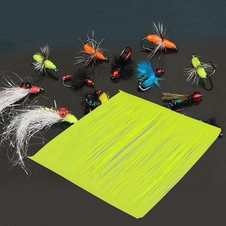 koolsoo Silicone Rubber Legs Silicone Skirts Accessories Supplies Lightweight Portable Comfortable Lifelike Lure Making Glow Fly Legs yellow