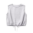 thumbnail image 5 of Women's Double Layer Sleeveless Cotton Linen Top Casual Layering, 5 of 5