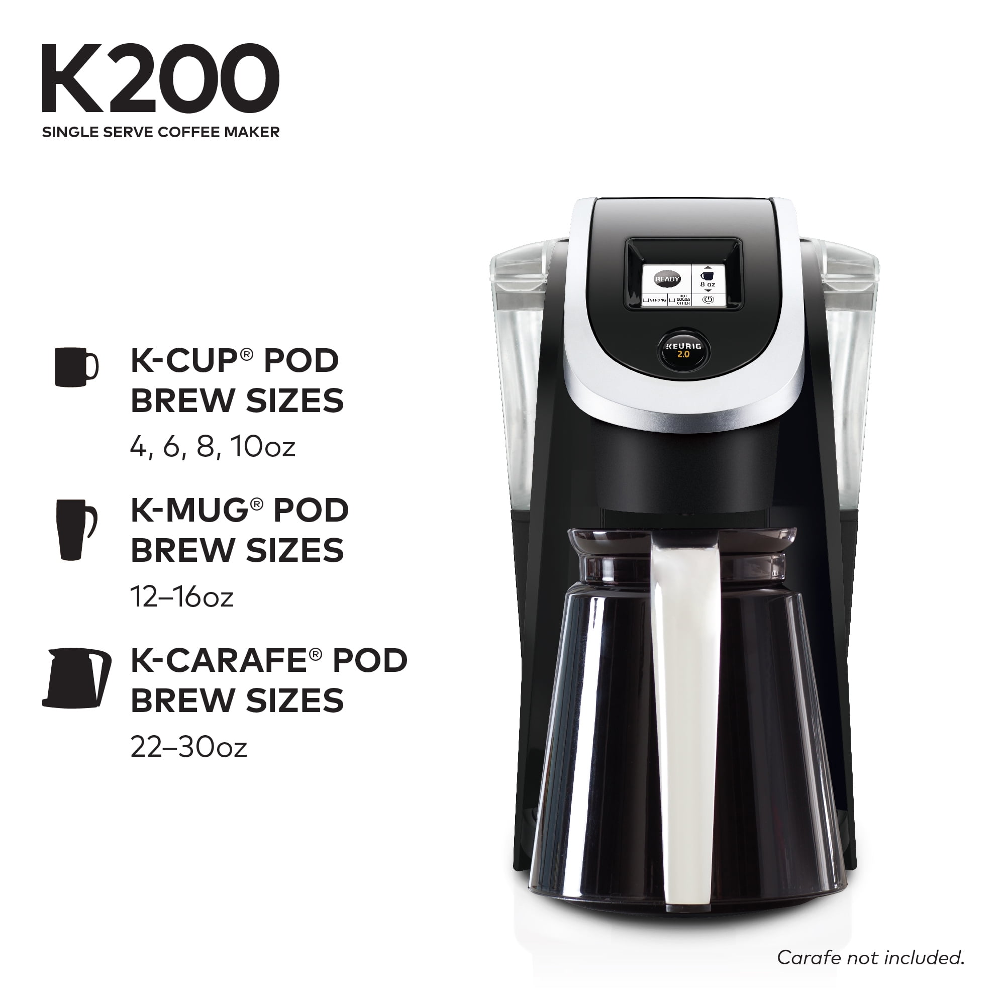 Keurig K200 Single Serve Black K-Cup Coffee Maker
