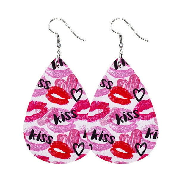 Pendientes para mujer, regalos para mujer, pendientes para mujer, pendientes de fiesta con forma de lágrima y corazón, regalo de San Valentín, pendientes para mujer.