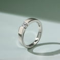 thumbnail image 3 of Bow Jewelry 1.87 Ct Round Brilliant Cut Moissanite Wedding Ring - 14K White Gold Plated Solitaire Ring - Solitaire Engagement Men's Rings - Causal Daily Wear Rings For Men's - Promise Gifts, 3 of 8
