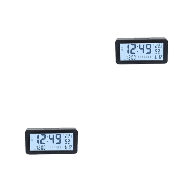 Reloj digital Naiovety pantalla de temperatura retroiluminada color Negro