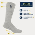 thumbnail image 2 of Polo Ralph Lauren Men's Classic Embroidery Big Pony Crew Socks-3 Pair Pack-Casual Mock Rib & Engineered Arch Support, White, 12-17, 2 of 3
